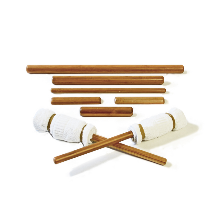 VULSINI 8 Piece Bamboo Massage Stick Set