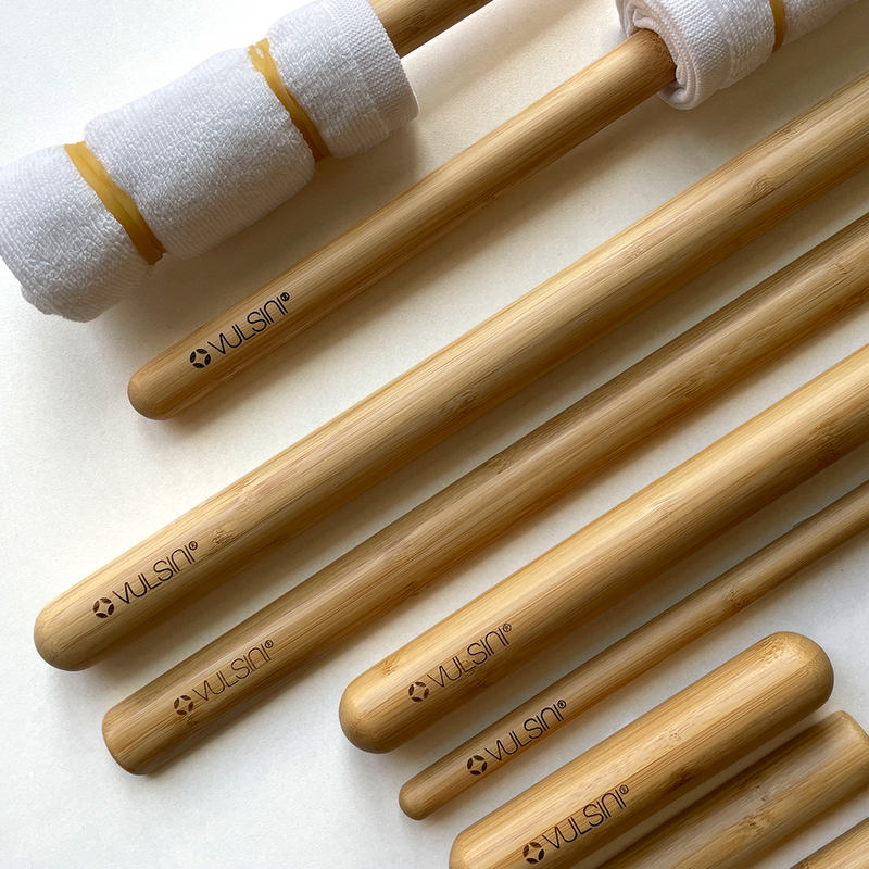 VULSINI 12 Piece Bamboo Massage Stick Set