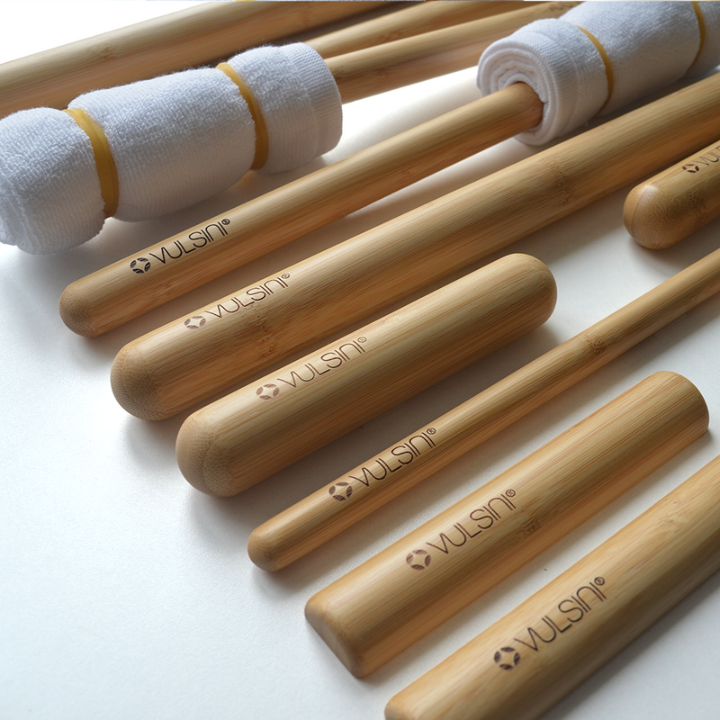 VULSINI 12 Piece Bamboo Massage Stick Set