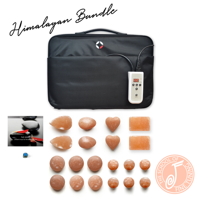 VULSINI Hot Himalayan Salt Stone Massage Bundle
