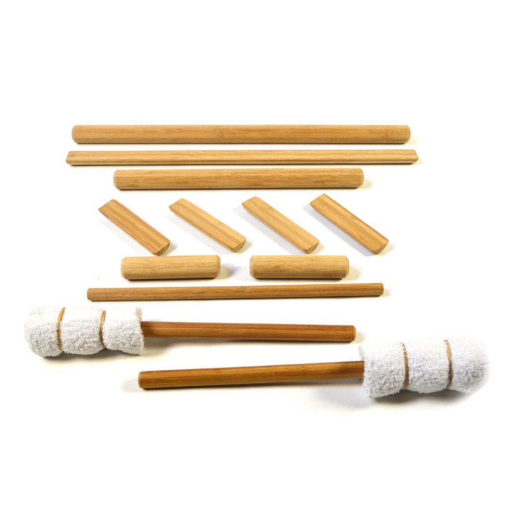 VULSINI 12 Piece Bamboo Massage Stick Set