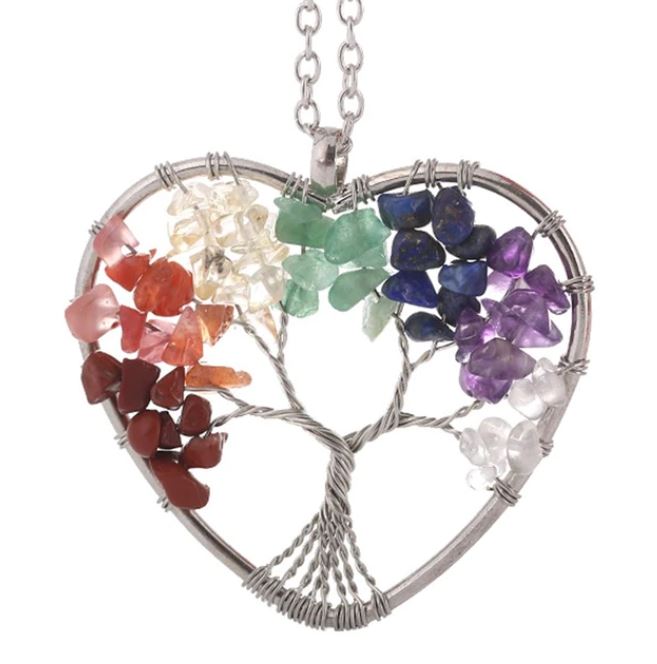 Tree of Life Chakra Heart Pendulum