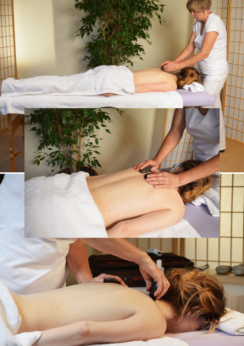 6 Hot Stone Back Treatment Images [Digital Download]