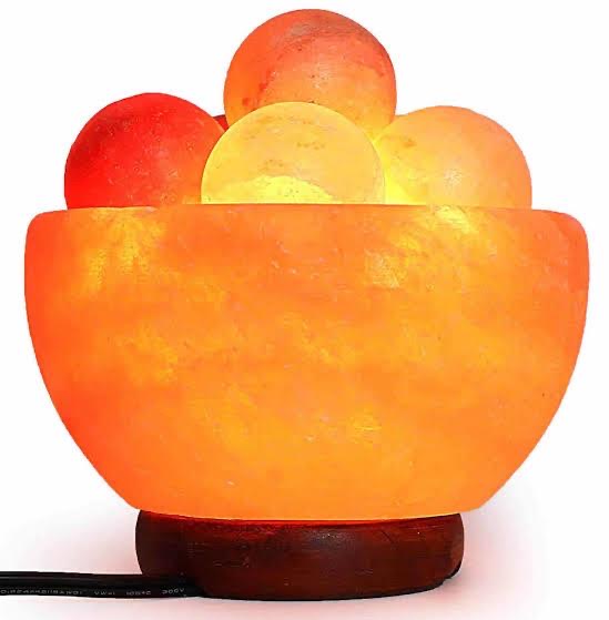 Himalayan Fire Bowl Salt Lamp + Salt Balls