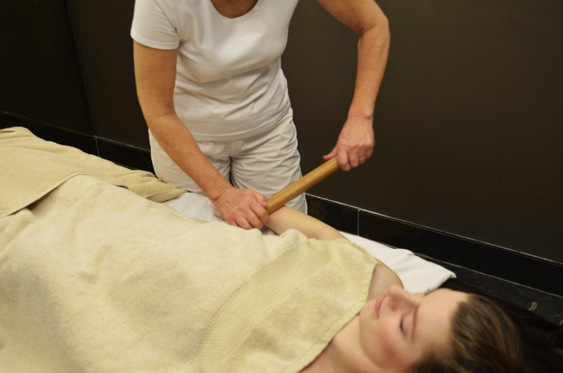 Long Solid Bamboo Massage Stick